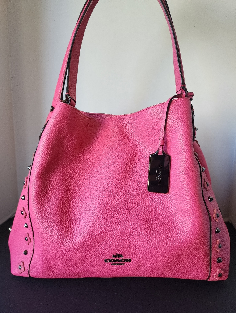 SOLDCoach Limited Edition Edie 31, Riveted Floral Accents, Dahlia Pink, 2015